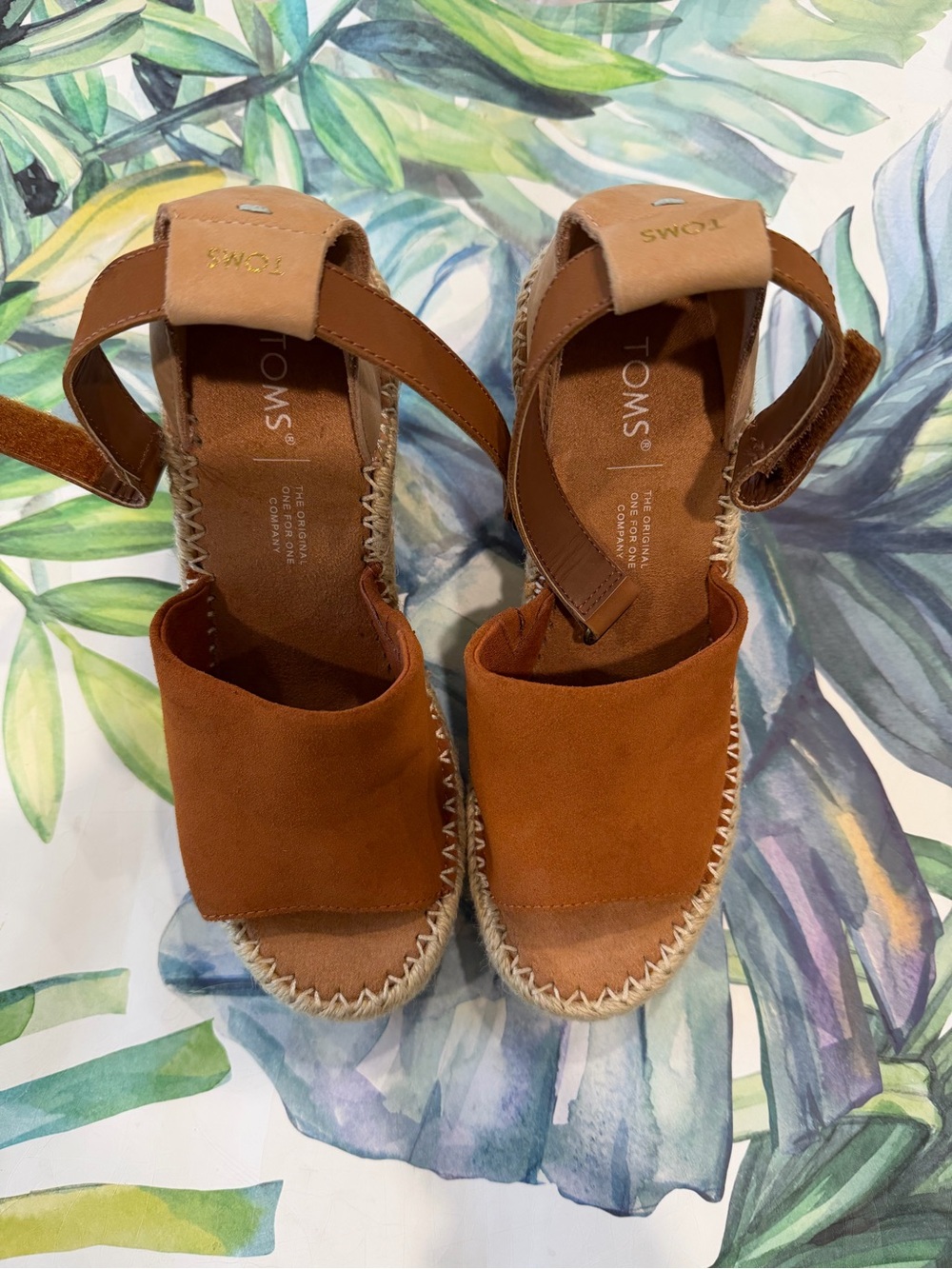 Toms Marisol Wedge Heel- Umber Brown Suede and Leather